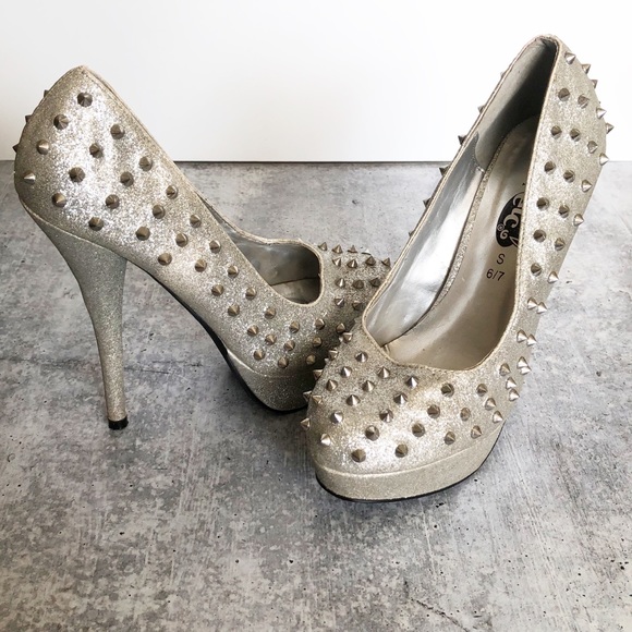 silver studded shoes